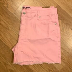 US Polo NWOT Pink Raw Hem Jean Shorts